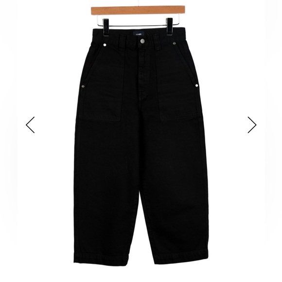 Khaite Black Wide-Leg Jeans (slight barrel) - Picture 3 of 5